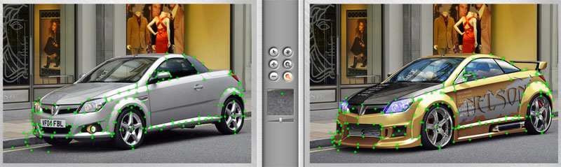 Définition des points clés pour le morphing