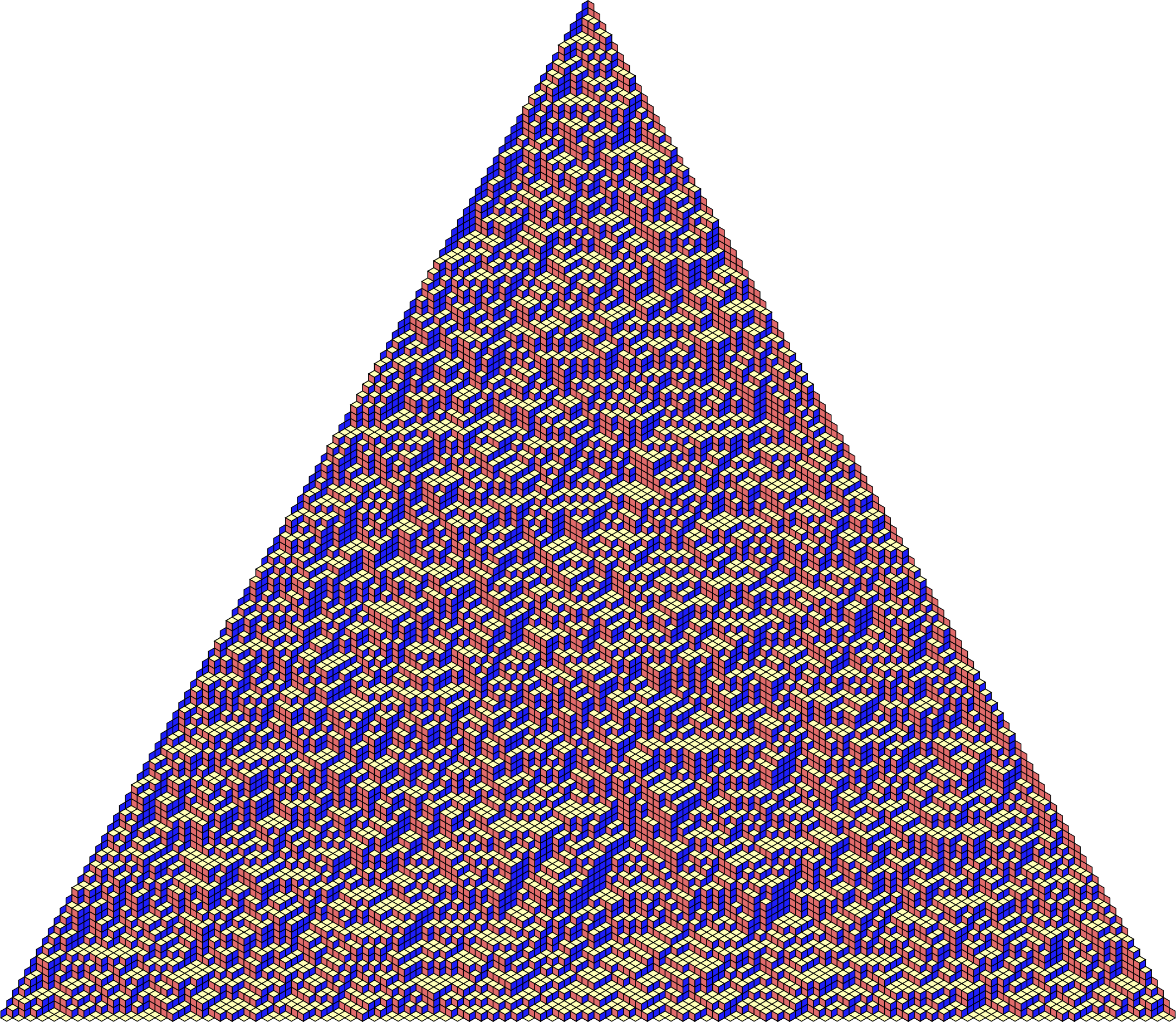 Planar subpartition of 3D staircase